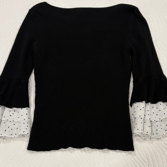 White House Black Market Ribbed Black Top - Picture 8 of 8